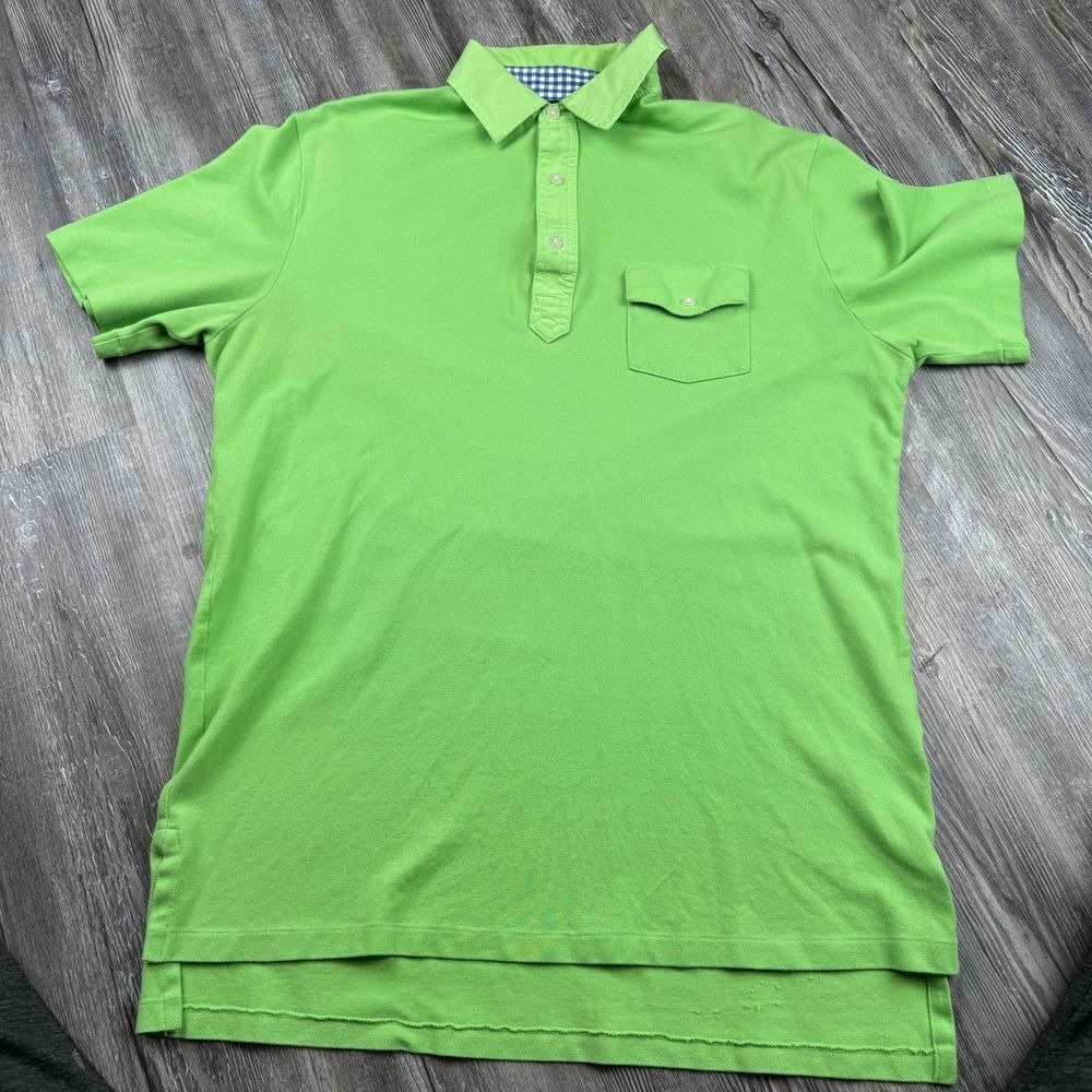 Polo Golf Ralph Lauren Men's Medium Short Sleeve Lime Green Polo Pro Fit